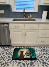 Load image into Gallery viewer, Halloween Scary Chocolate Labrador Machine Washable Memory Foam Mat BB2246RUG