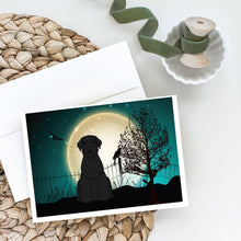 Load image into Gallery viewer, Halloween Scary Giant Schnauzer Greeting Cards -  Blank Note Cards – 8-Pack of Artist-Designed Cards with Envelopes