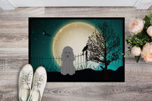 Load image into Gallery viewer, Halloween Scary Poodle Silver Doormat - 24x36 Decorative Floor Mat – Indoor/Outdoor Rug with Artistic Flair BB2258JMAT