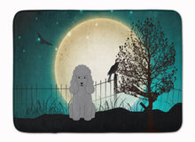 Load image into Gallery viewer, Halloween Scary Poodle Silver Machine Washable Memory Foam Mat BB2258RUG