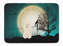 Load image into Gallery viewer, Halloween Scary Poodle White Machine Washable Memory Foam Mat BB2260RUG