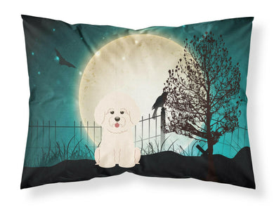 Halloween Scary Bichon Frise Fabric Standard Pillowcase – Artistic Decorative Front, White Back BB2265PILLOWCASE