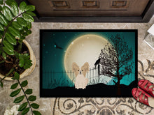 Load image into Gallery viewer, Halloween Scary Papillon Sable White Doormat - 24x36 Decorative Floor Mat – Indoor/Outdoor Rug with Artistic Flair BB2267JMAT