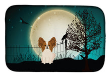 Load image into Gallery viewer, Halloween Scary Papillon Red White Dish Drying Mat – Absorbent, Artistic Kitchen Essentials BB2268DDM