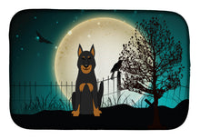 Load image into Gallery viewer, Halloween Scary Beauce Shepherd Dog Dish Drying Mat – Absorbent, Artistic Kitchen Essentials BB2270DDM
