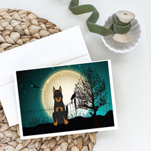 Load image into Gallery viewer, Halloween Scary Beauce Shepherd Dog Greeting Cards -  Blank Note Cards – 8-Pack of Artist-Designed Cards with Envelopes