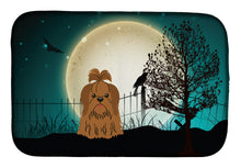 Load image into Gallery viewer, Halloween Scary Shih Tzu Chocolate Dish Drying Mat – Absorbent, Artistic Kitchen Essentials BB2276DDM