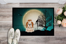 Load image into Gallery viewer, Halloween Scary Shih Tzu Red White Doormat - 24x36 Decorative Floor Mat – Indoor/Outdoor Rug with Artistic Flair BB2277JMAT