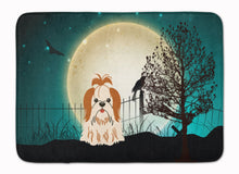 Load image into Gallery viewer, Halloween Scary Shih Tzu Red White Machine Washable Memory Foam Mat BB2277RUG