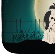 Load image into Gallery viewer, Halloween Scary Shih Tzu Black White Dish Drying Mat – Absorbent, Artistic Kitchen Essentials BB2278DDM