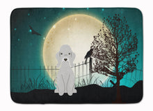 Load image into Gallery viewer, Halloween Scary Bedlington Terrier Blue Machine Washable Memory Foam Mat BB2280RUG