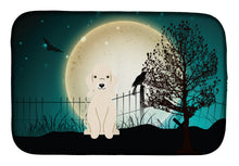 Load image into Gallery viewer, Halloween Scary Bedlington Terrier Sandy Dish Drying Mat – Absorbent, Artistic Kitchen Essentials BB2281DDM