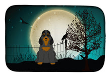 Load image into Gallery viewer, Halloween Scary Cocker Spaniel Black Tan Dish Drying Mat – Absorbent, Artistic Kitchen Essentials BB2283DDM
