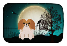 Load image into Gallery viewer, Halloween Scary Pekingnese Red White Dish Drying Mat – Absorbent, Artistic Kitchen Essentials BB2293DDM