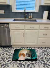 Load image into Gallery viewer, Halloween Scary Pekingnese Red White Machine Washable Memory Foam Mat BB2293RUG