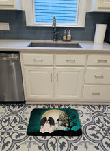 Load image into Gallery viewer, Halloween Scary Pekingnese Black White Machine Washable Memory Foam Mat BB2295RUG