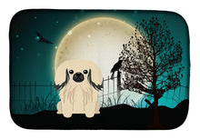 Load image into Gallery viewer, Halloween Scary Pekingnese Cream Dish Drying Mat – Absorbent, Artistic Kitchen Essentials BB2296DDM