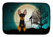 Load image into Gallery viewer, Halloween Scary English Toy Terrier Dish Drying Mat – Absorbent, Artistic Kitchen Essentials BB2299DDM