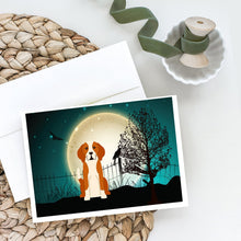 Load image into Gallery viewer, Halloween Scary English Foxhound Greeting Cards -  Blank Note Cards – 8-Pack of Artist-Designed Cards with Envelopes