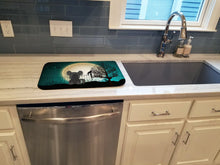 Load image into Gallery viewer, Halloween Scary Chinese Crested Black Dish Drying Mat – Absorbent, Artistic Kitchen Essentials BB2302DDM