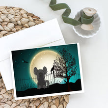 Load image into Gallery viewer, Halloween Scary Chinese Crested Black Greeting Cards -  Blank Note Cards – 8-Pack of Artist-Designed Cards with Envelopes