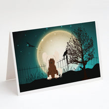 Load image into Gallery viewer, Halloween Scary Chinese Crested Cream Greeting Cards -  Blank Note Cards – 8-Pack of Artist-Designed Cards with Envelopes