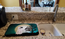 Load image into Gallery viewer, Halloween Scary White Boxer Cooper Dish Drying Mat – Absorbent, Artistic Kitchen Essentials BB2304DDM