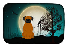 Load image into Gallery viewer, Halloween Scary Fawn Boxer Dish Drying Mat – Absorbent, Artistic Kitchen Essentials BB2305DDM
