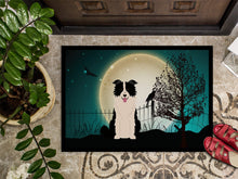 Load image into Gallery viewer, Halloween Scary Border Collie Black White Doormat - 24x36 Decorative Floor Mat – Indoor/Outdoor Rug with Artistic Flair BB2308JMAT