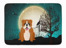 Load image into Gallery viewer, Halloween Scary  English Bulldog Red White Machine Washable Memory Foam Mat BB2310RUG