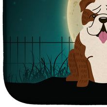 Load image into Gallery viewer, Halloween Scary  English Bulldog Brindle White Dish Drying Mat – Absorbent, Artistic Kitchen Essentials BB2311DDM