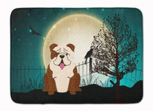 Load image into Gallery viewer, Halloween Scary  English Bulldog Brindle White Machine Washable Memory Foam Mat BB2311RUG