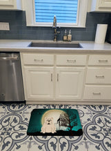 Load image into Gallery viewer, Halloween Scary  English Bulldog White Machine Washable Memory Foam Mat BB2313RUG