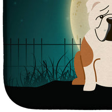 Load image into Gallery viewer, Halloween Scary  English Bulldog Fawn White Dish Drying Mat – Absorbent, Artistic Kitchen Essentials BB2315DDM