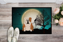 Load image into Gallery viewer, Halloween Scary  English Bulldog Fawn White Doormat - 24x36 Decorative Floor Mat – Indoor/Outdoor Rug with Artistic Flair BB2315JMAT