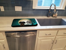 Load image into Gallery viewer, Halloween Scary Wire Haired Dachshund Black Tan Dish Drying Mat – Absorbent, Artistic Kitchen Essentials BB2317DDM