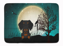 Load image into Gallery viewer, Halloween Scary Wire Haired Dachshund Black Tan Machine Washable Memory Foam Mat BB2317RUG