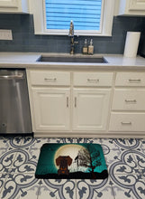 Load image into Gallery viewer, Halloween Scary Wire Haired Dachshund Chocolate Machine Washable Memory Foam Mat BB2319RUG