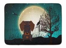 Load image into Gallery viewer, Halloween Scary Wire Haired Dachshund Chocolate Machine Washable Memory Foam Mat BB2319RUG