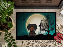 Load image into Gallery viewer, Halloween Scary Dachshund Black Tan Doormat - 24x36 Decorative Floor Mat – Indoor/Outdoor Rug with Artistic Flair BB2322JMAT