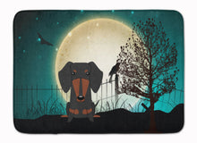 Load image into Gallery viewer, Halloween Scary Dachshund Black Tan Machine Washable Memory Foam Mat BB2322RUG