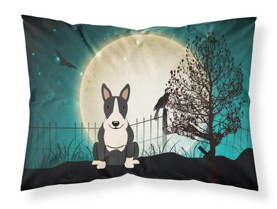 Halloween Scary Bull Terrier Black White Fabric Standard Pillowcase – Artistic Decorative Front, White Back BB2323PILLOWCASE