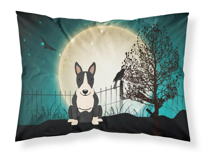 Halloween Scary Bull Terrier Black White Fabric Standard Pillowcase – Artistic Decorative Front, White Back BB2323PILLOWCASE