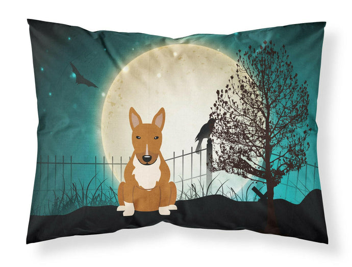 Halloween Scary Bull Terrier Red Fabric Standard Pillowcase – Artistic Decorative Front, White Back BB2324PILLOWCASE