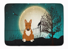 Load image into Gallery viewer, Halloween Scary Bull Terrier Red Machine Washable Memory Foam Mat BB2324RUG
