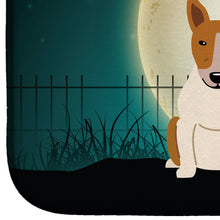 Load image into Gallery viewer, Halloween Scary Bull Terrier Red White Dish Drying Mat – Absorbent, Artistic Kitchen Essentials BB2325DDM
