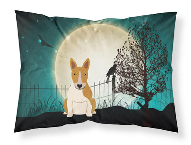 Halloween Scary Bull Terrier Red White Fabric Standard Pillowcase – Artistic Decorative Front, White Back BB2325PILLOWCASE