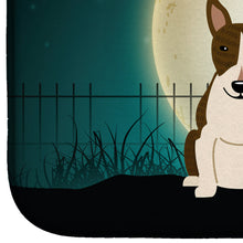 Load image into Gallery viewer, Halloween Scary Bull Terrier Dark Brindle Dish Drying Mat – Absorbent, Artistic Kitchen Essentials BB2326DDM