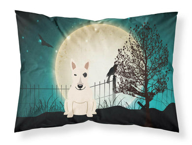 Halloween Scary Bull Terrier White Fabric Standard Pillowcase – Artistic Decorative Front, White Back BB2328PILLOWCASE