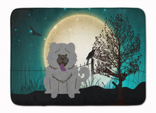 Load image into Gallery viewer, Halloween Scary Chow Chow Blue Machine Washable Memory Foam Mat BB2329RUG